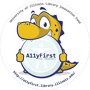 A11yFirst University of Illinois Library Innovation Project logo
